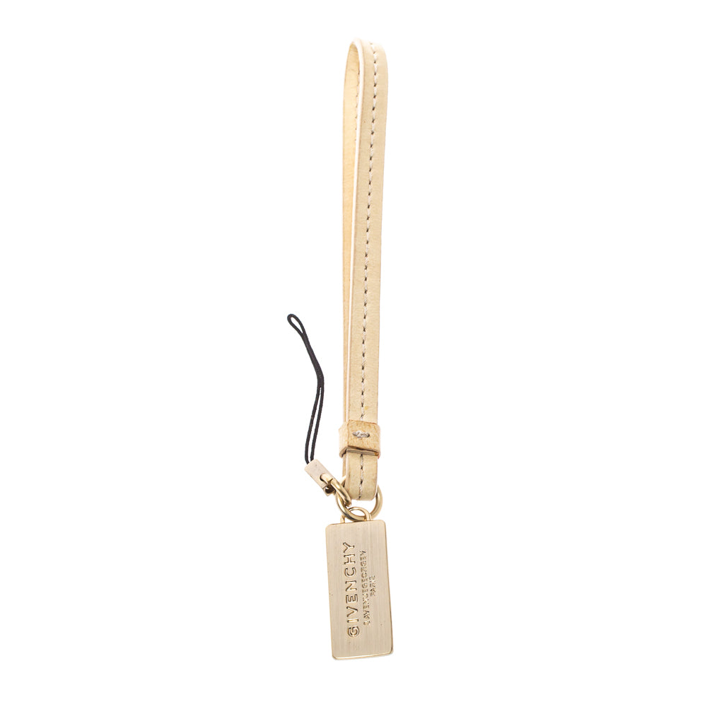 Givenchy Beige Leather Cell Phone Charm