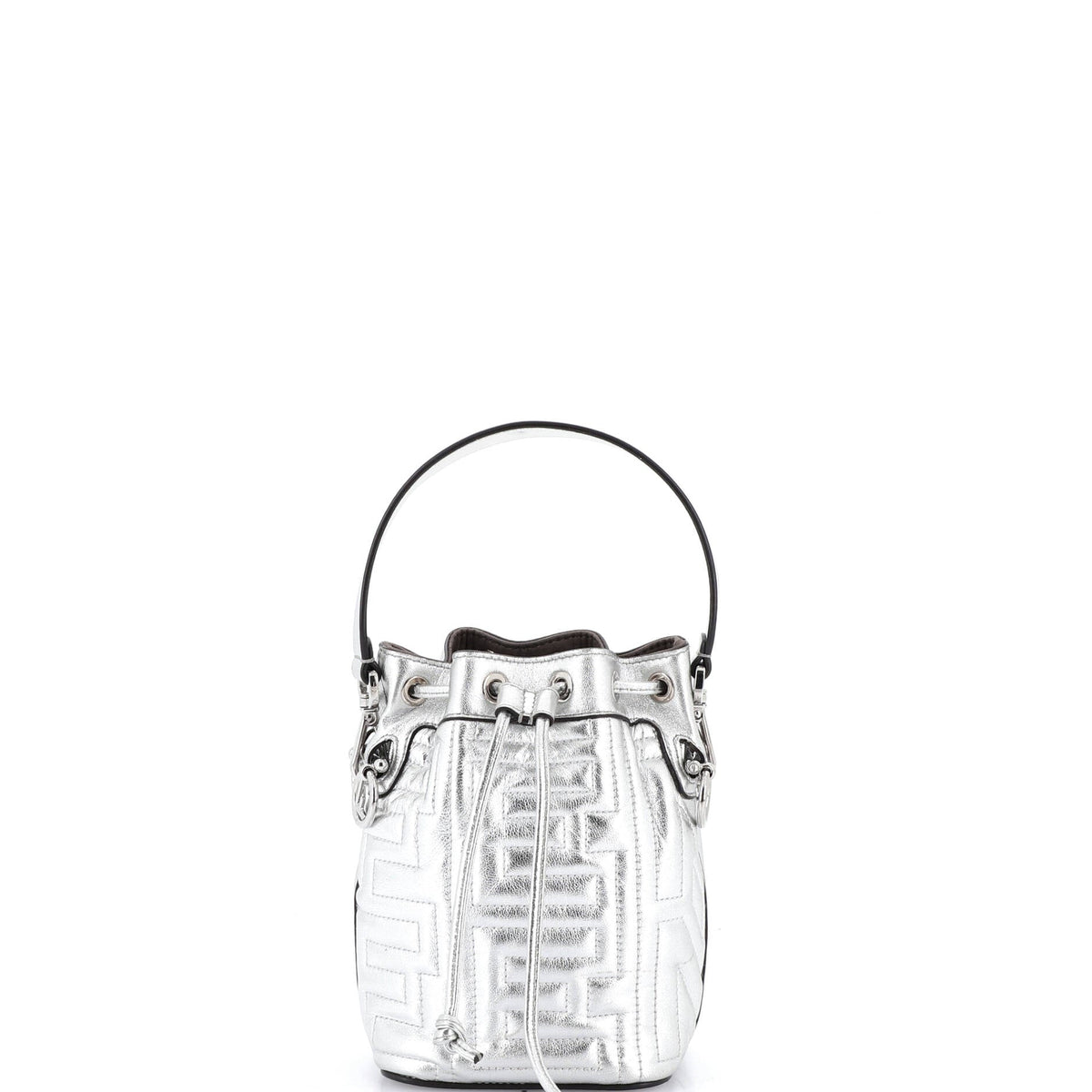 Fendi FENDI Mon Tresor Bucket Bag Zucca Embossed Leather Mini