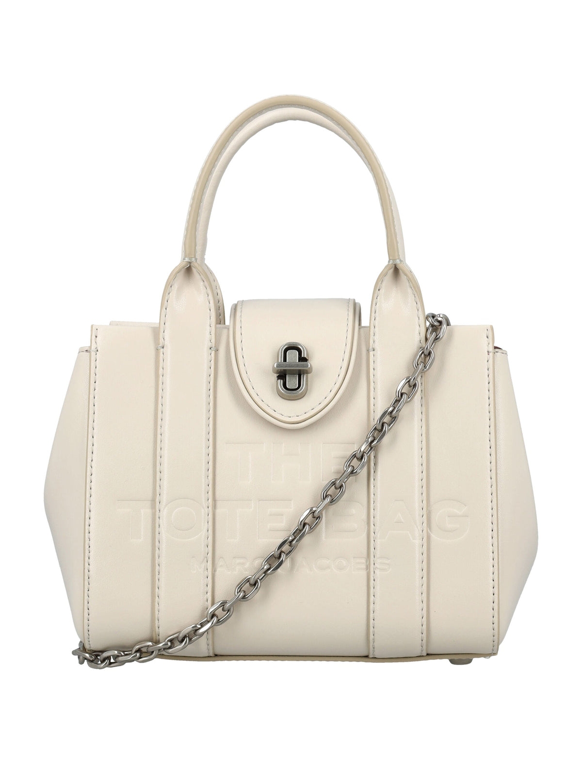 Marc Jacobs Women's The Turnlock Crossbody Tote Bag in Cloud White | 24A2F4HCR015H04 Color 123