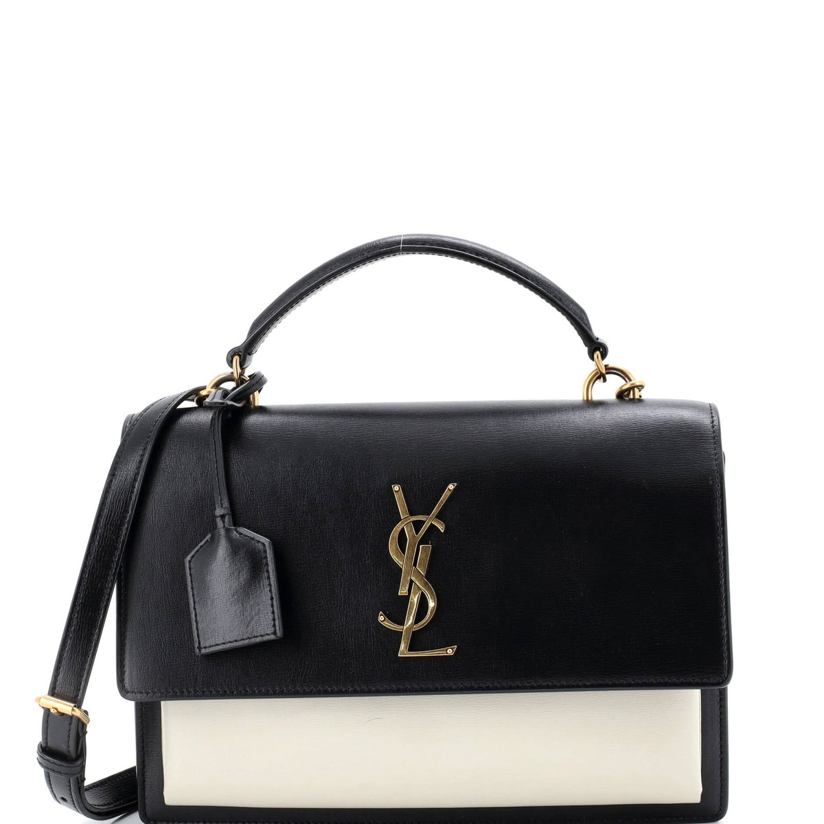 Saint Laurent Sunset Top Handle Shoulder Bag Leather Medium