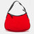 Red Neoprene And Patent Leather Hobo Bag