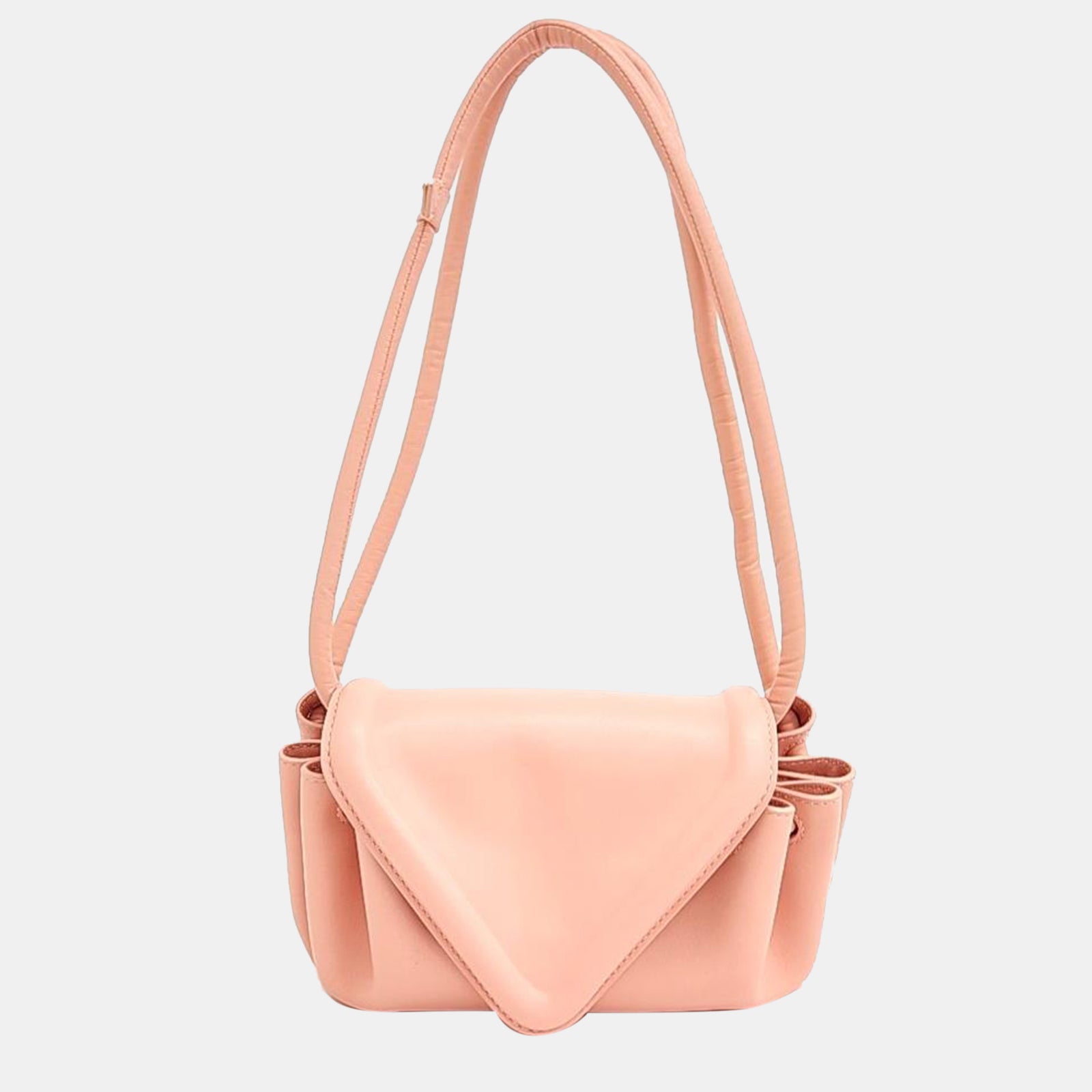 Bottega Veneta Pink Calfskin Beak Shoulder Bag