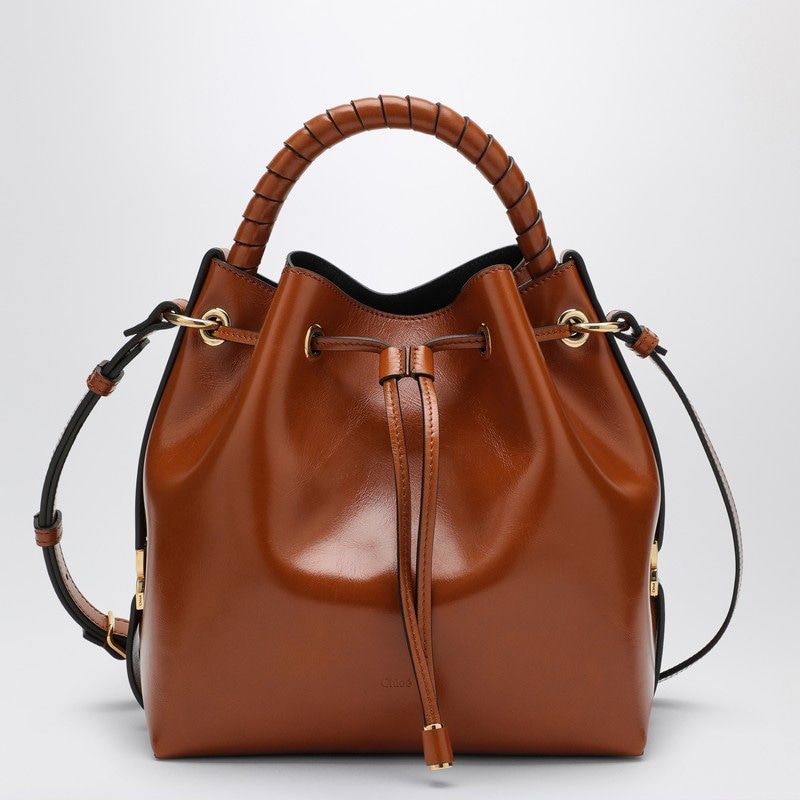 Chloé Women's Marcie Bucket Bag in Brown | CHC24AS606N57