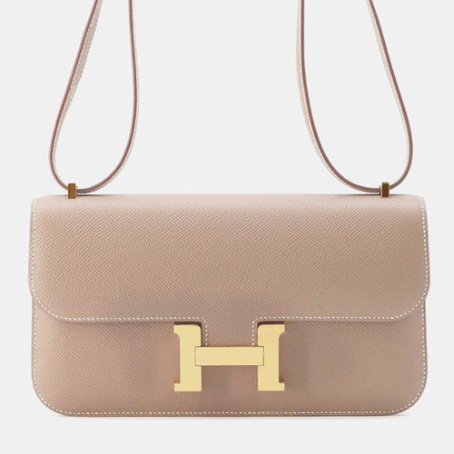Etoupe Epsom Leather Constance Elan Shoulder Bag