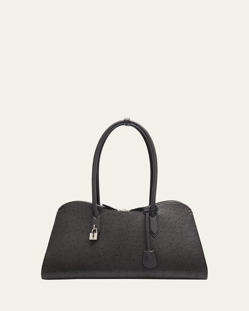 Ryder Vegan Ostrich Leather Shoulder Bag