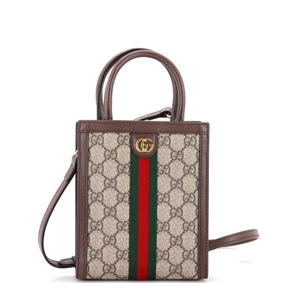 Gucci GUCCI Ophidia Convertible Tote GG Coated Canvas Super Mini
