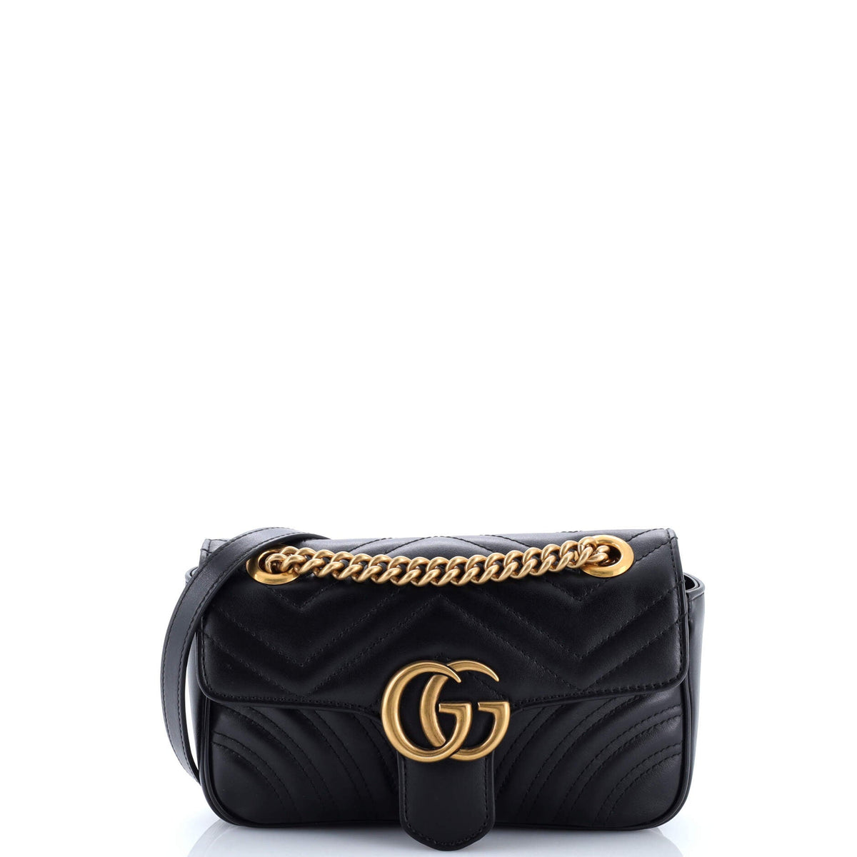 Gucci GUCCI GG Marmont Flap Bag Matelasse Leather Super Mini