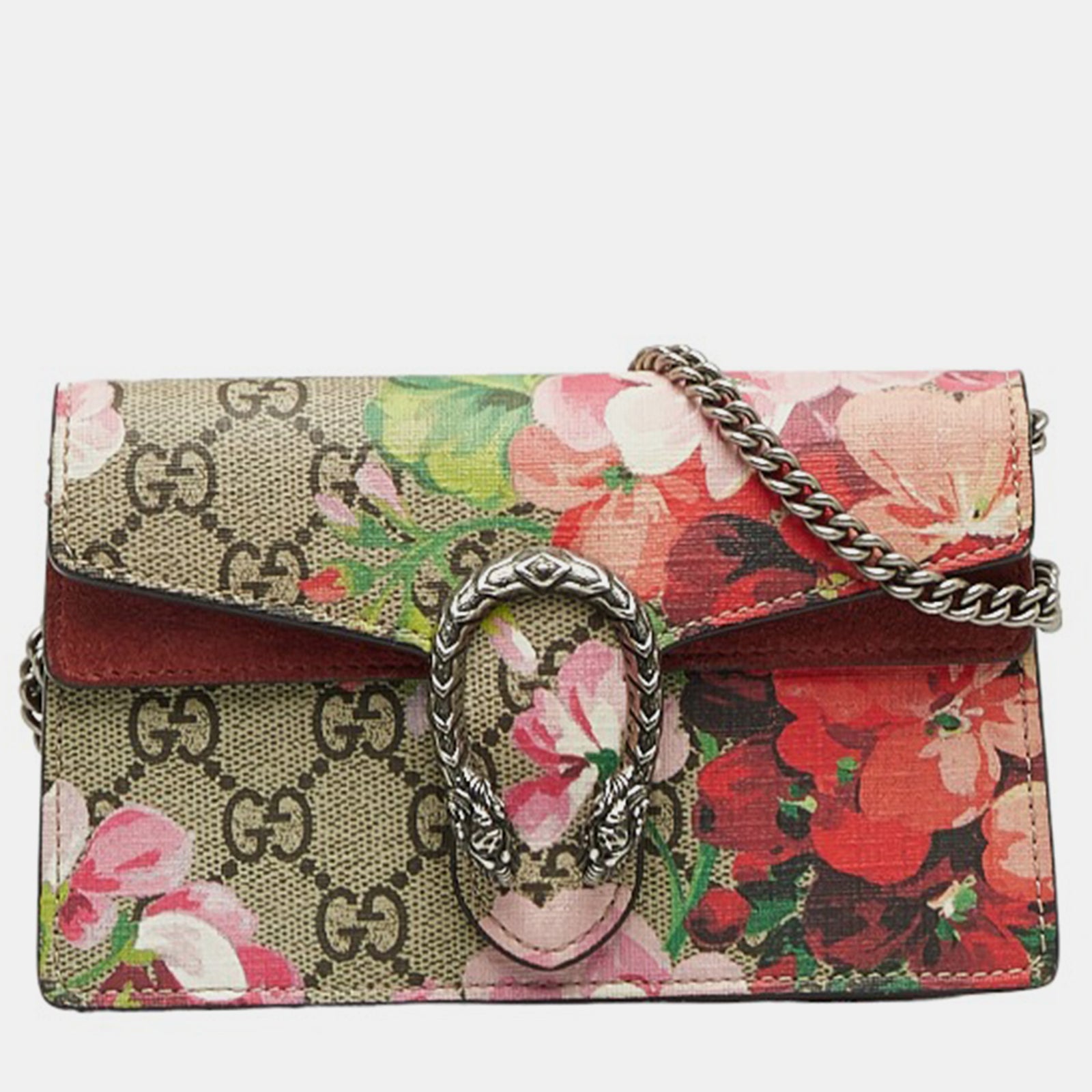 Gucci Superkleine Dionysus-Tasche aus GG Supreme Blooms aus mehrfarbigem GG-Canvas