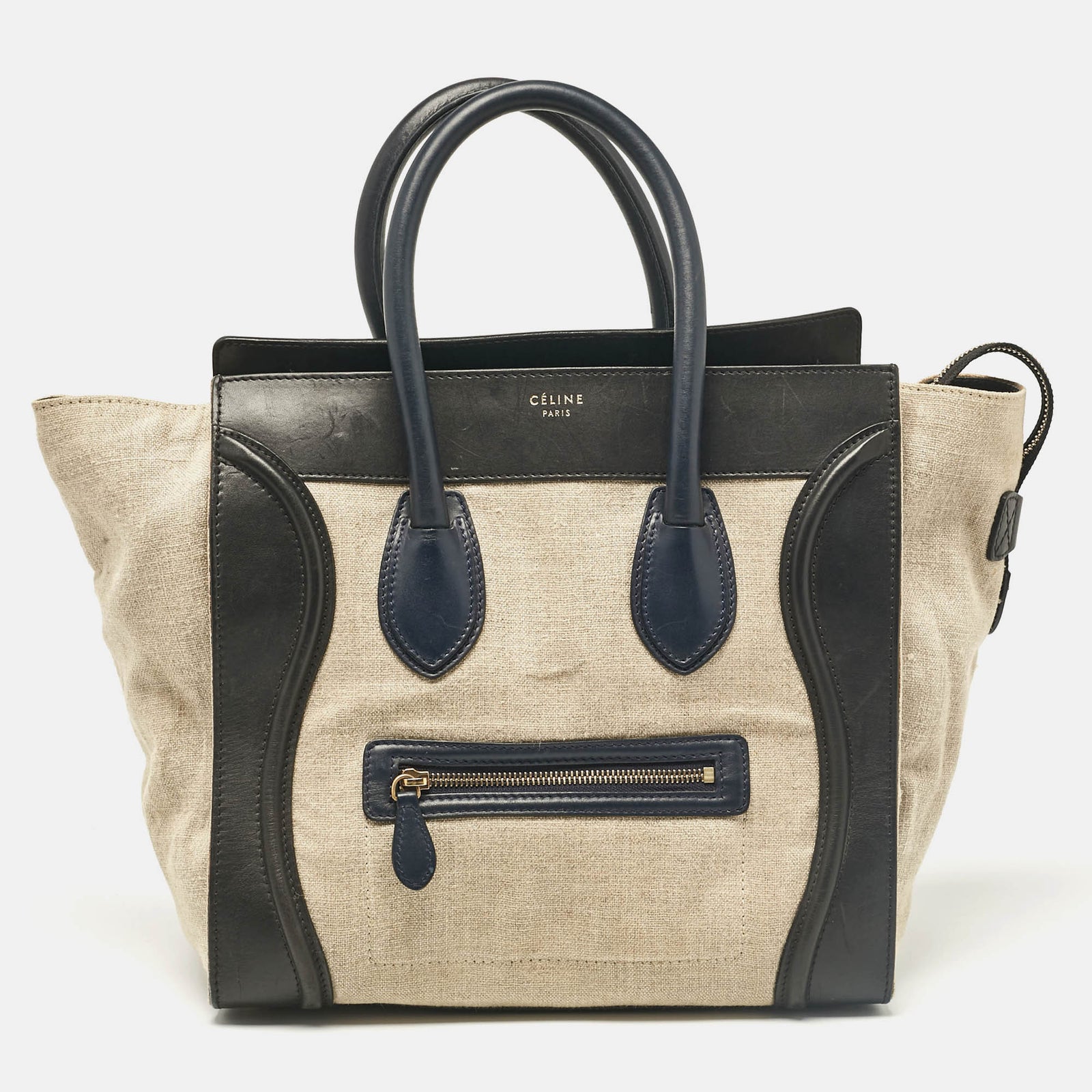 Celine Multicolor Canvas and Leather Mini Luggage Tote