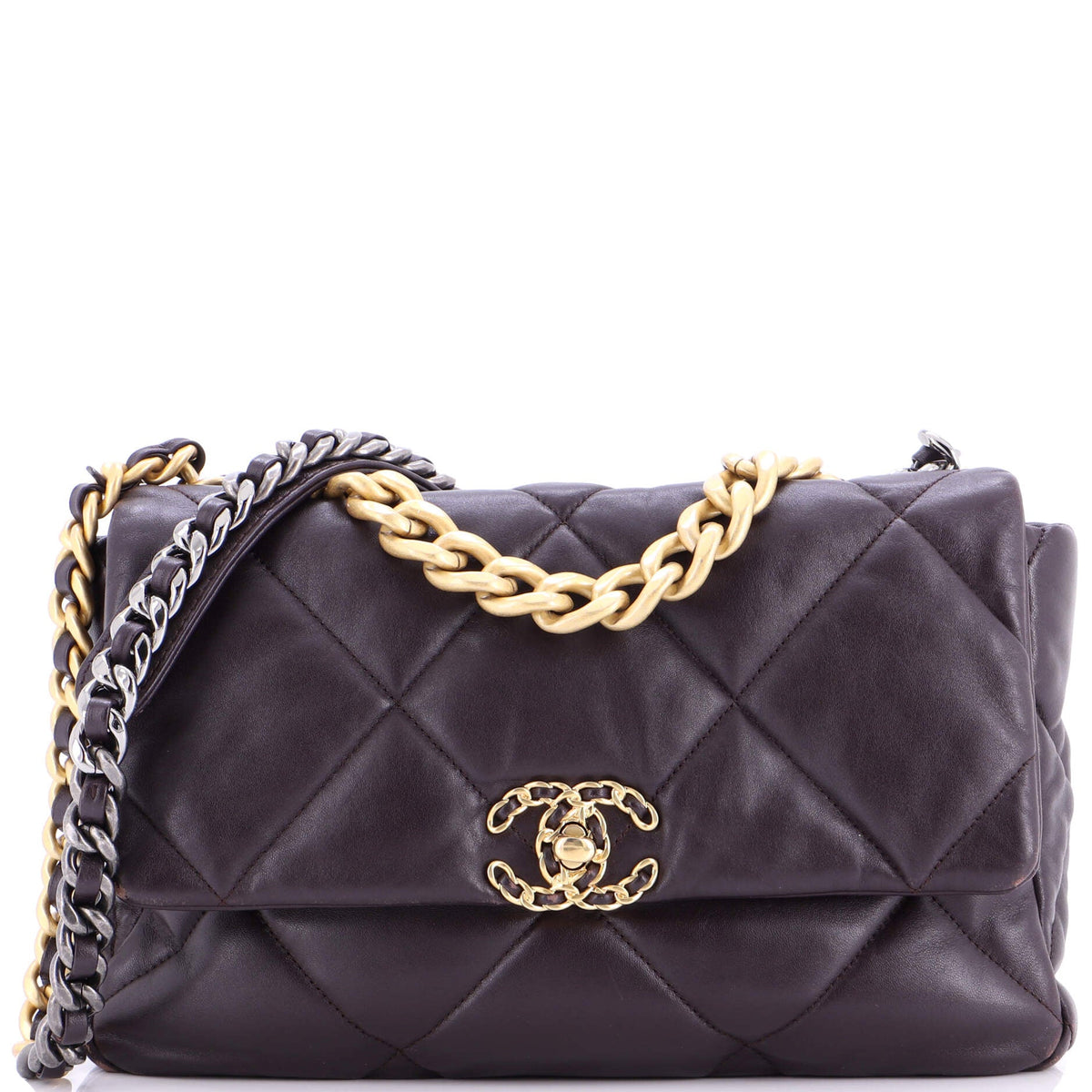 Chanel CHANEL 19 Flap Bag Quilted Leather Large
