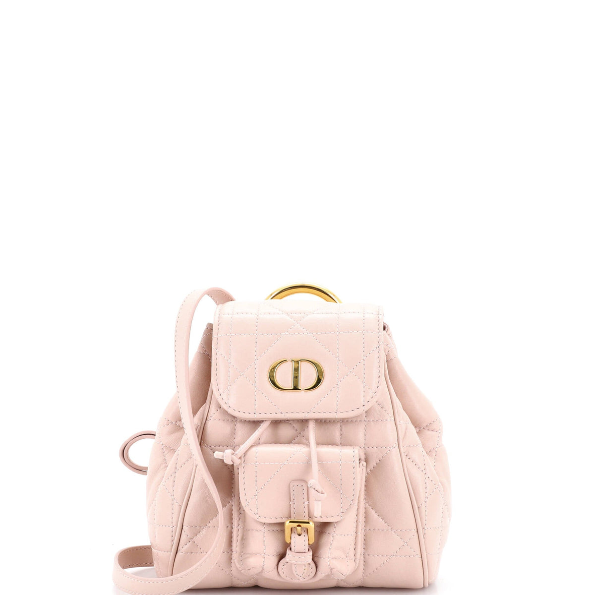Christian Dior Caro Backpack Macrocannage Quilt Lambskin Small