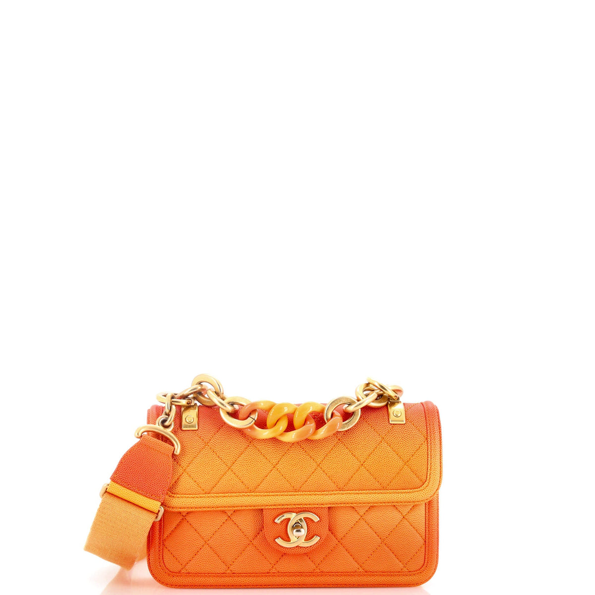 Chanel CHANEL Sunset On The Sea Flap Bag Quilted Caviar Small