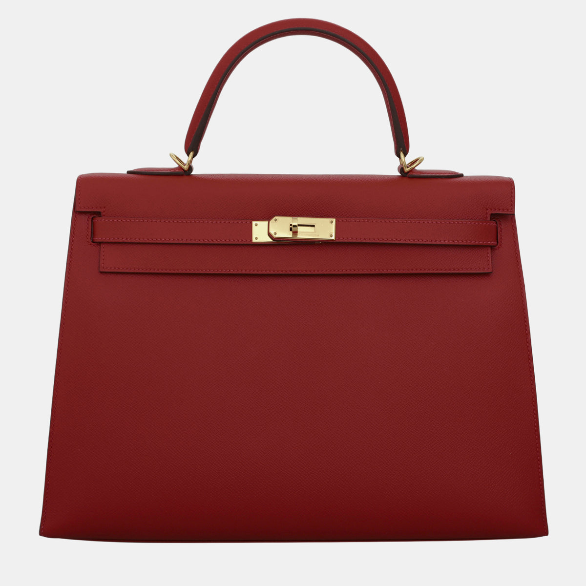 Hermès Rouge Casaque Epsom Leather Sellier Kelly 35 Tote Bag