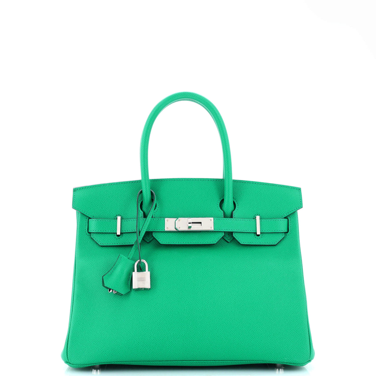 Hermès Birkin Handbag Vert Jade Epsom with Palladium Hardware 30