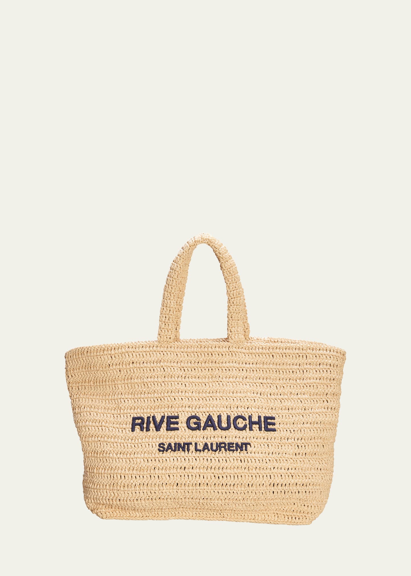 Saint Laurent Rive Gauche Tote Bag in Raffia