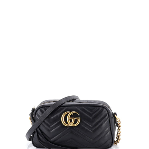 GUCCI GG Marmont Shoulder Bag Matelasse Leather Small