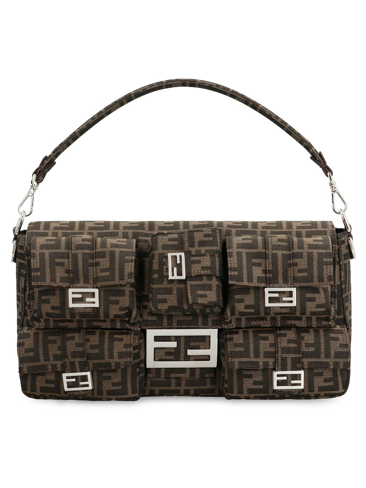 Fendi Men's Uette Maxi Multipocket Bag in Brown | Size UNICA | 7VA623AKBI