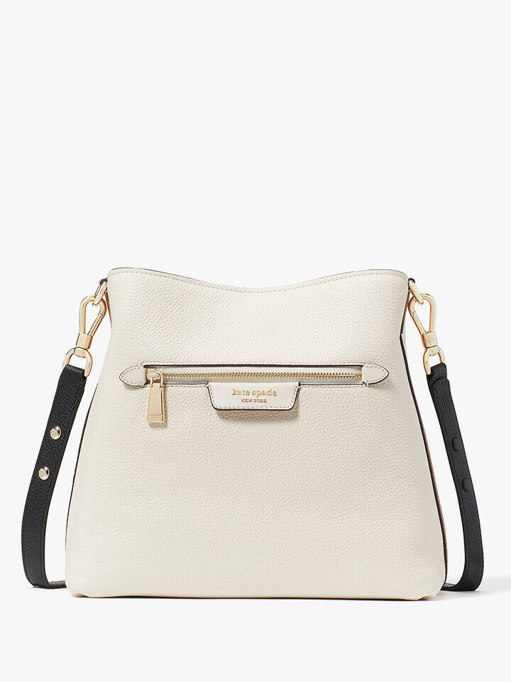 Kate Spade Au Hudson Colorblocked Pebbled Leather Shoulder Bag