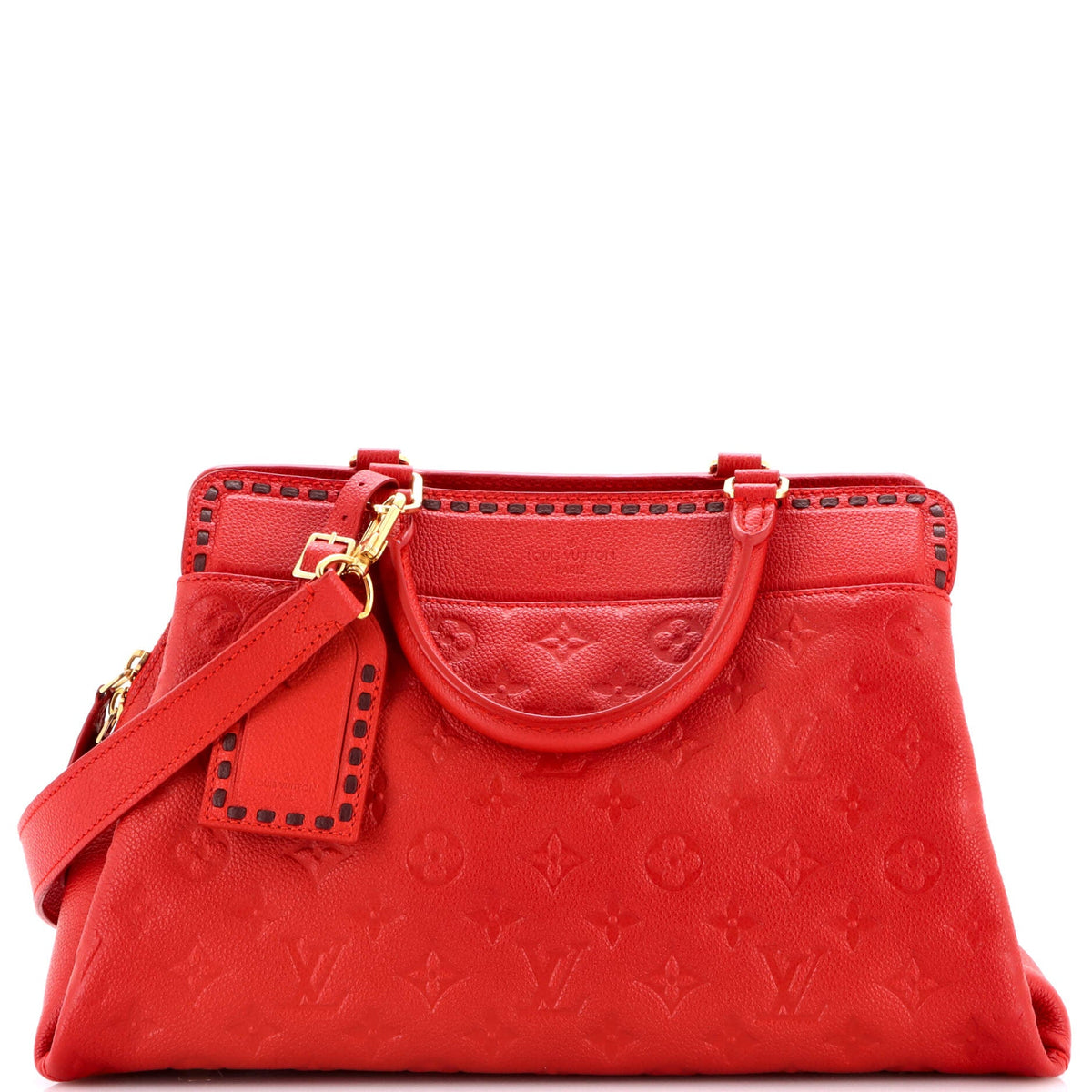 Louis Vuitton Vosges Handbag Whipstitch Monogram Empreinte Leather MM