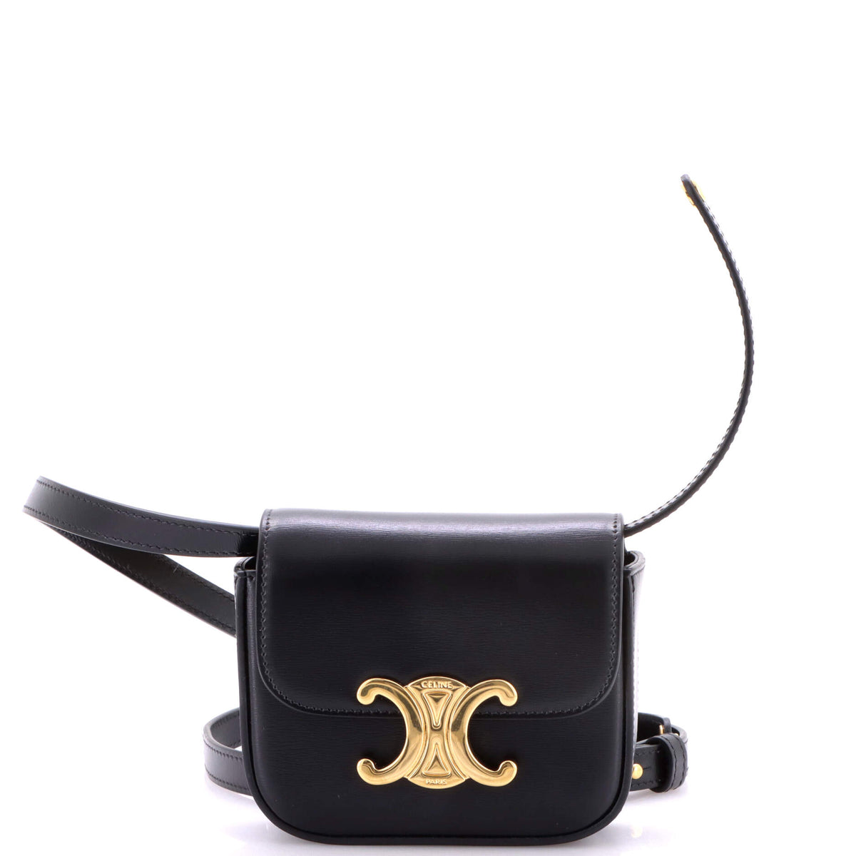 Celine CELINE Claude Shoulder Bag Triomphe Coated Canvas Mini