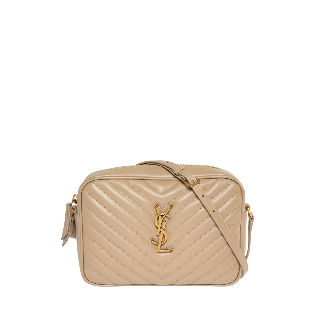 Saint Laurent Women's Lou Quilted Bag in Beige | 761554DV707