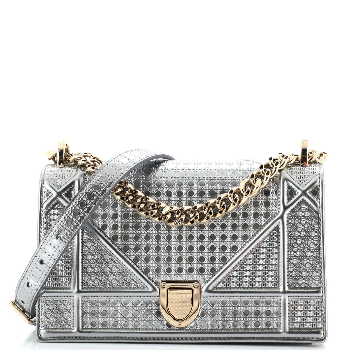 Christian Dior Diorama Croisiere Chain Wallet Cannage Embossed Calfskin