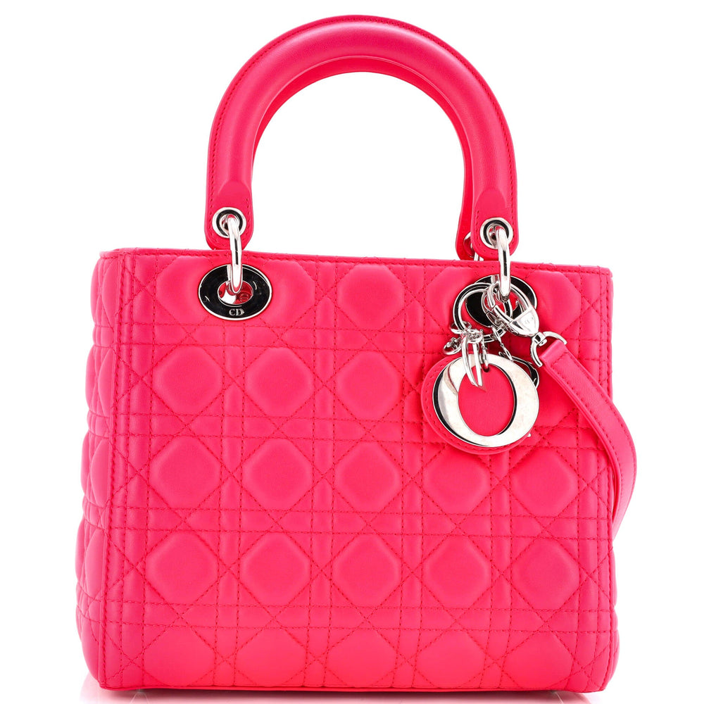 Lady Dior Bag Cannage Quilt Lambskin Medium