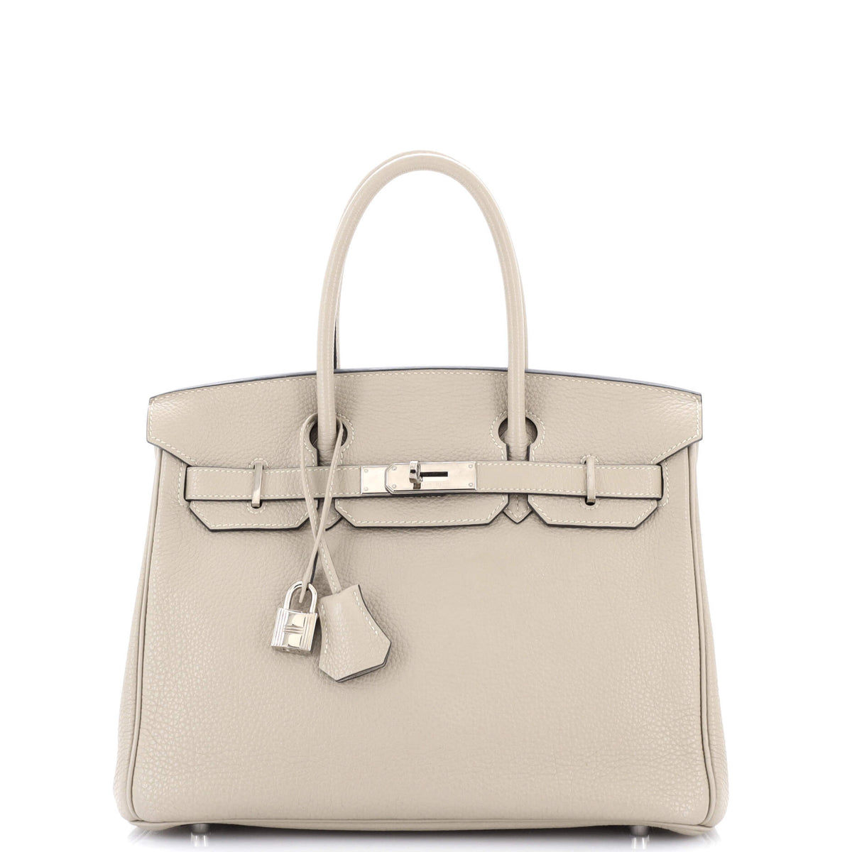 Herm?s Birkin Handbag Grey Togo with Palladium Hardware 30