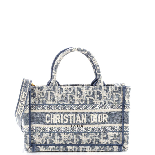 Book Tote with Strap Oblique Canvas Mini