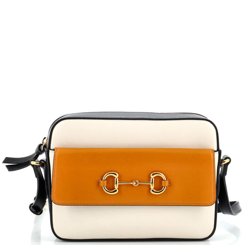 GUCCI Horsebit 1955 Flap Pocket Camera Bag Leather Small
