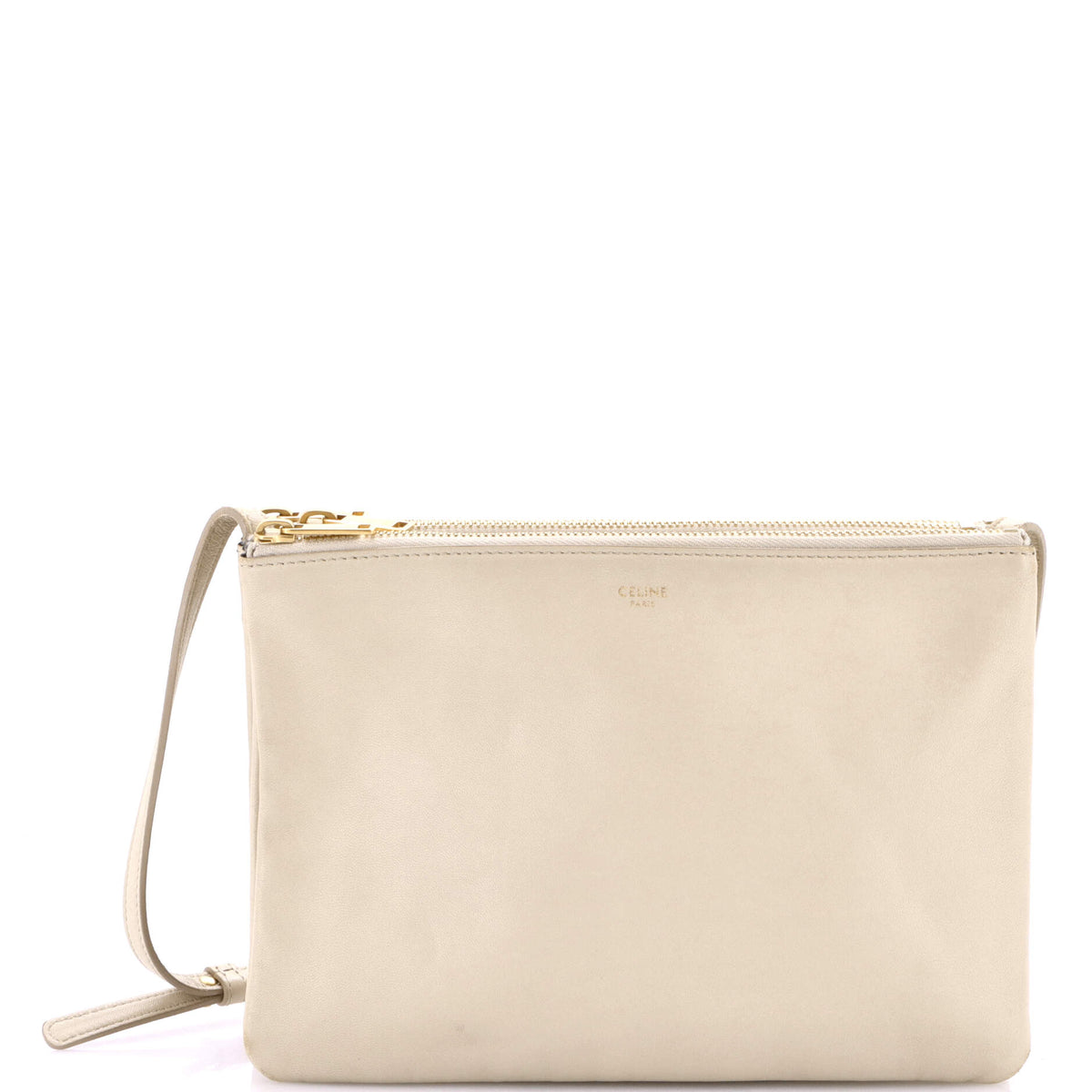 Celine CELINE Trio Crossbody Bag Leather Large