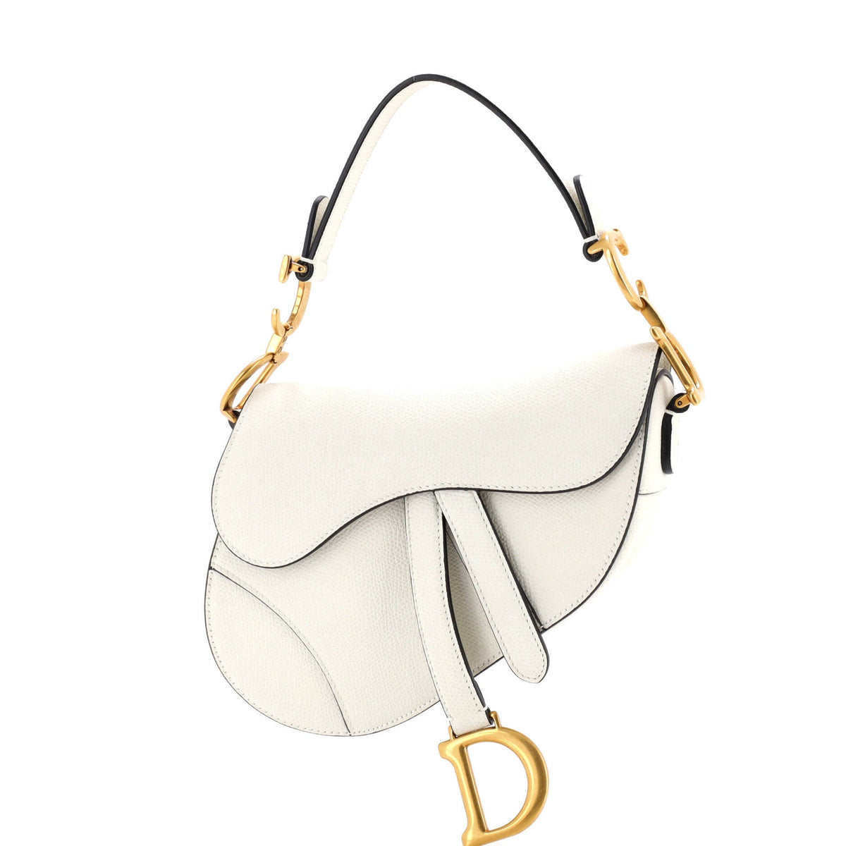 Christian Dior Saddle Handbag Leather Mini