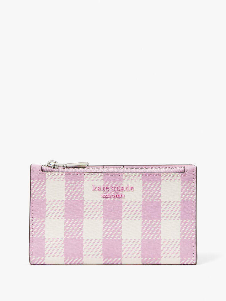 Kate Spade Au Morgan Gingham Field Small Slim Bifold Wallet