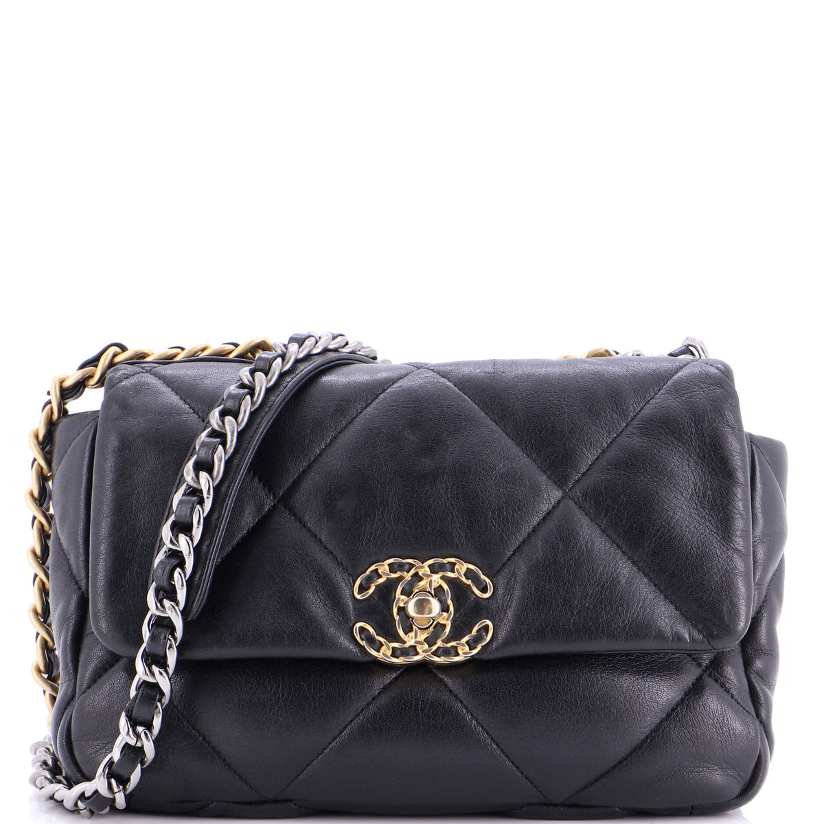Chanel CHANEL 19 Flap Bag Quilted Leather Medium