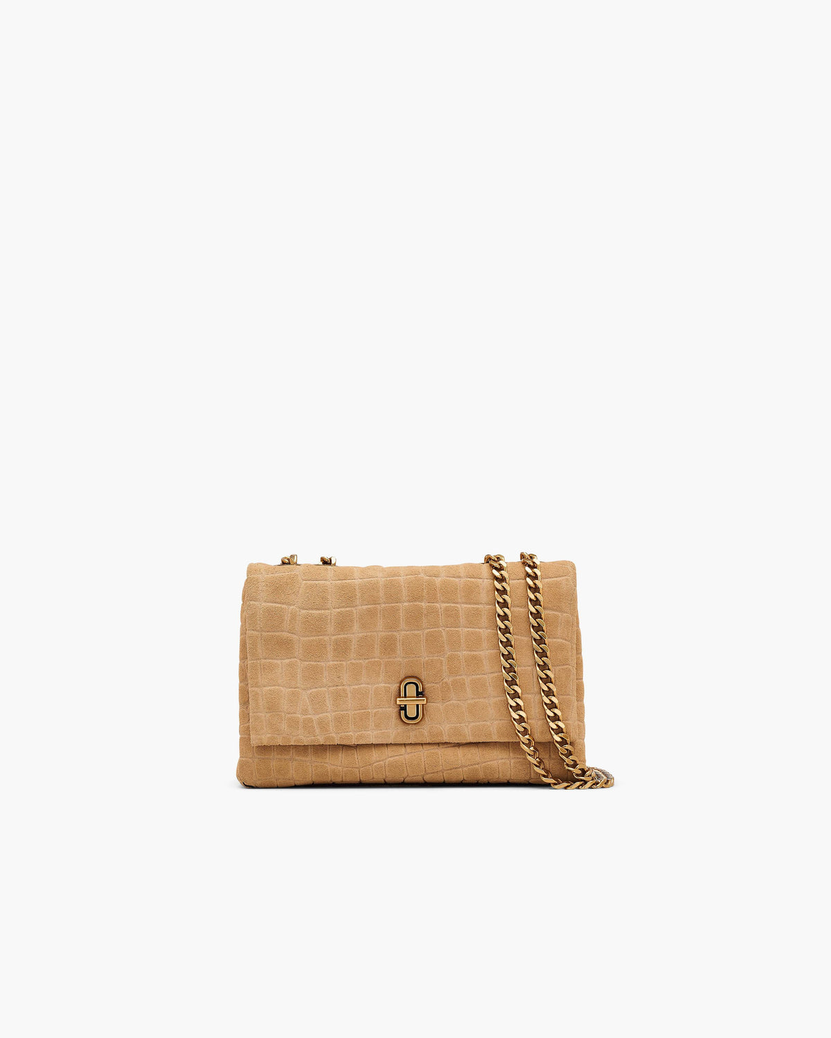 Marc Jacobs Marc Jacobs The Suede Croc Slim Dual Convertible Shoulder Bag in Sahara