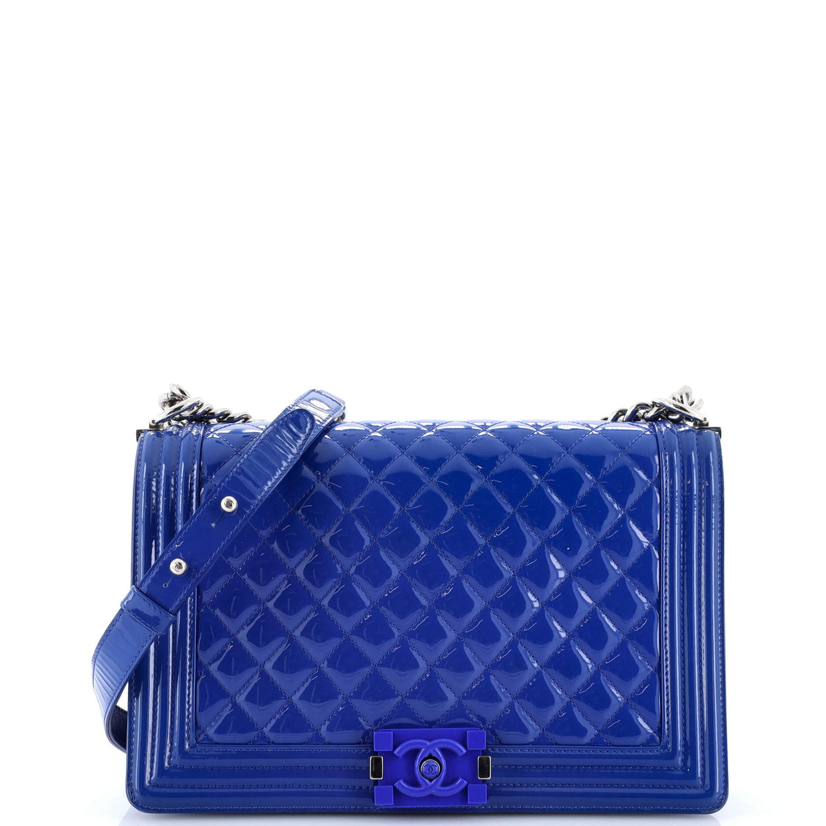 Chanel CHANEL Boy Flap Bag Quilted Plexiglass Patent New Medium