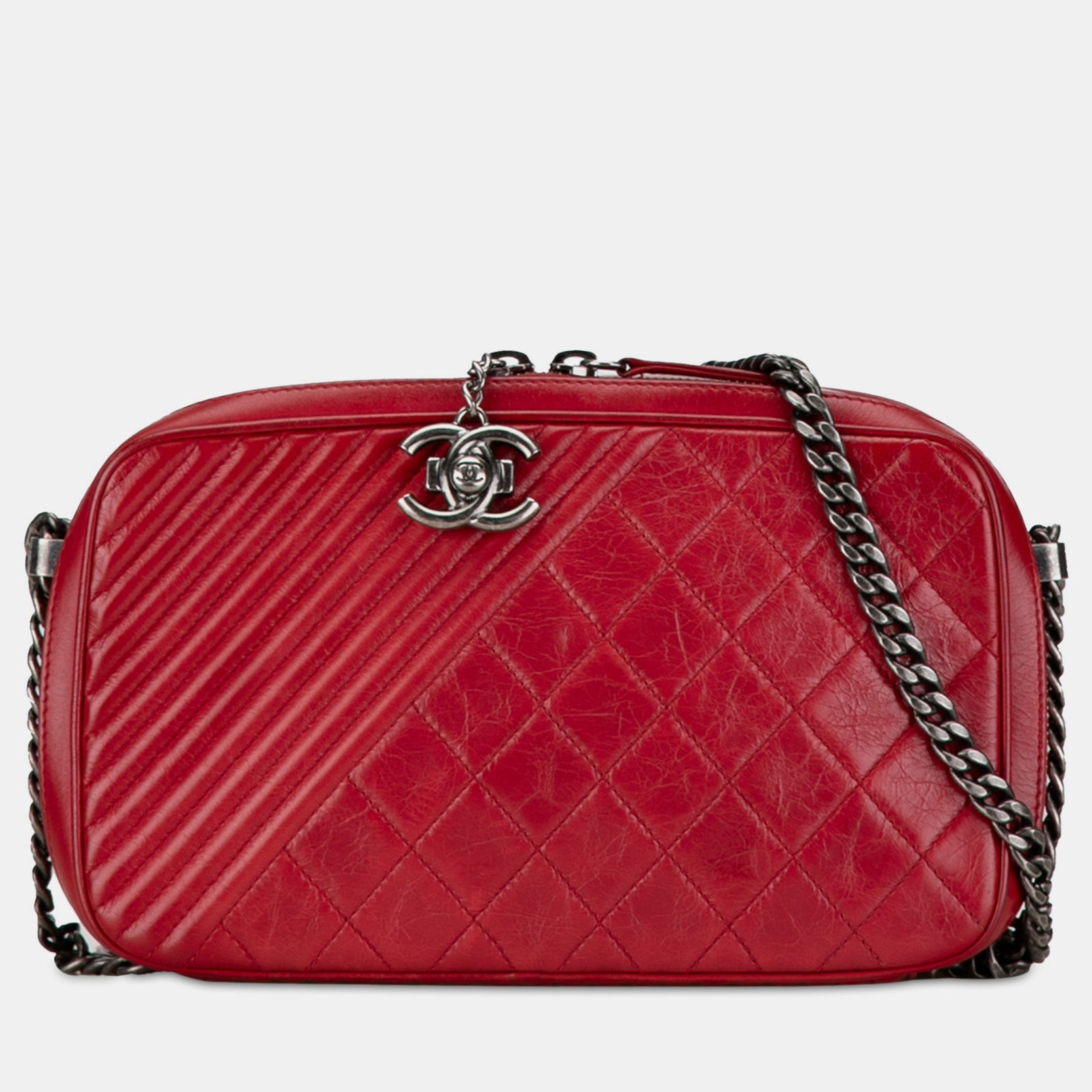 Chanel Large Lambskin Coco Boy Camera Bag