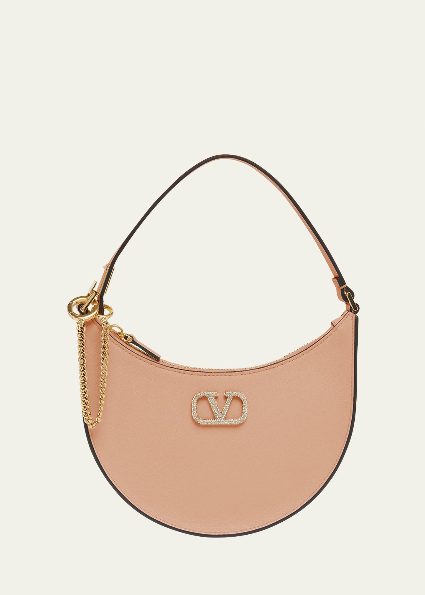 Valentino Mini VLOGO Leather Hobo Bag