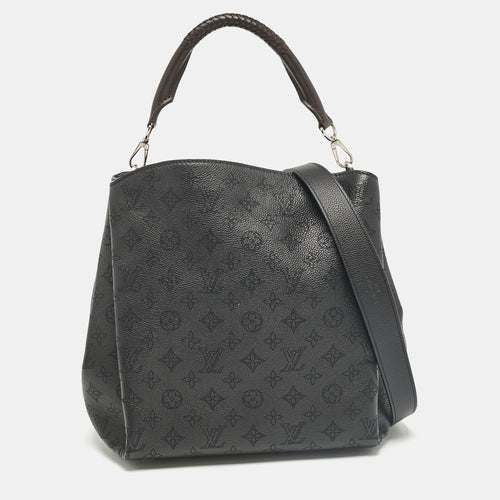 Black Monogram Mahina Leather Babylone PM Bag