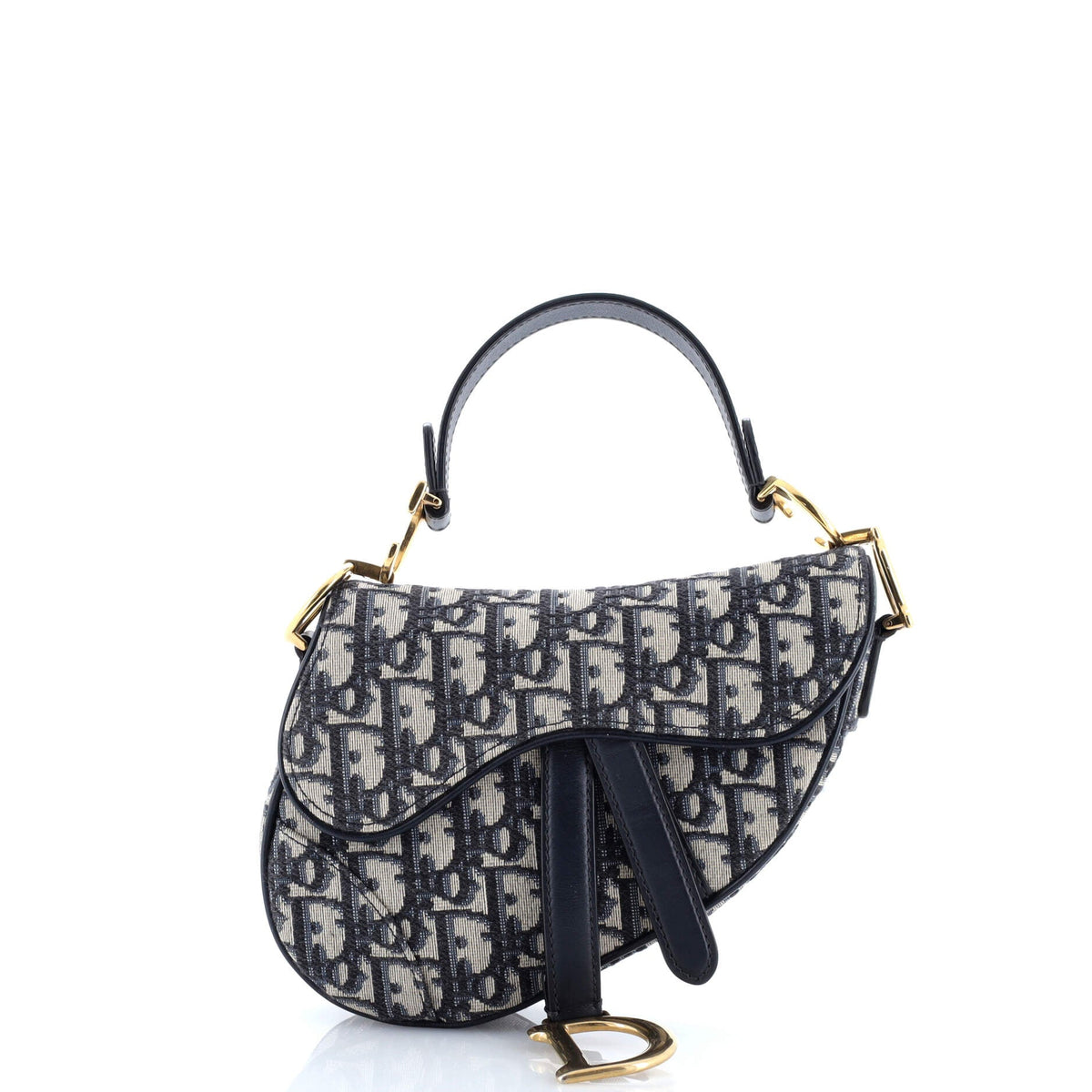 Christian Dior Saddle Handbag Oblique Canvas Mini