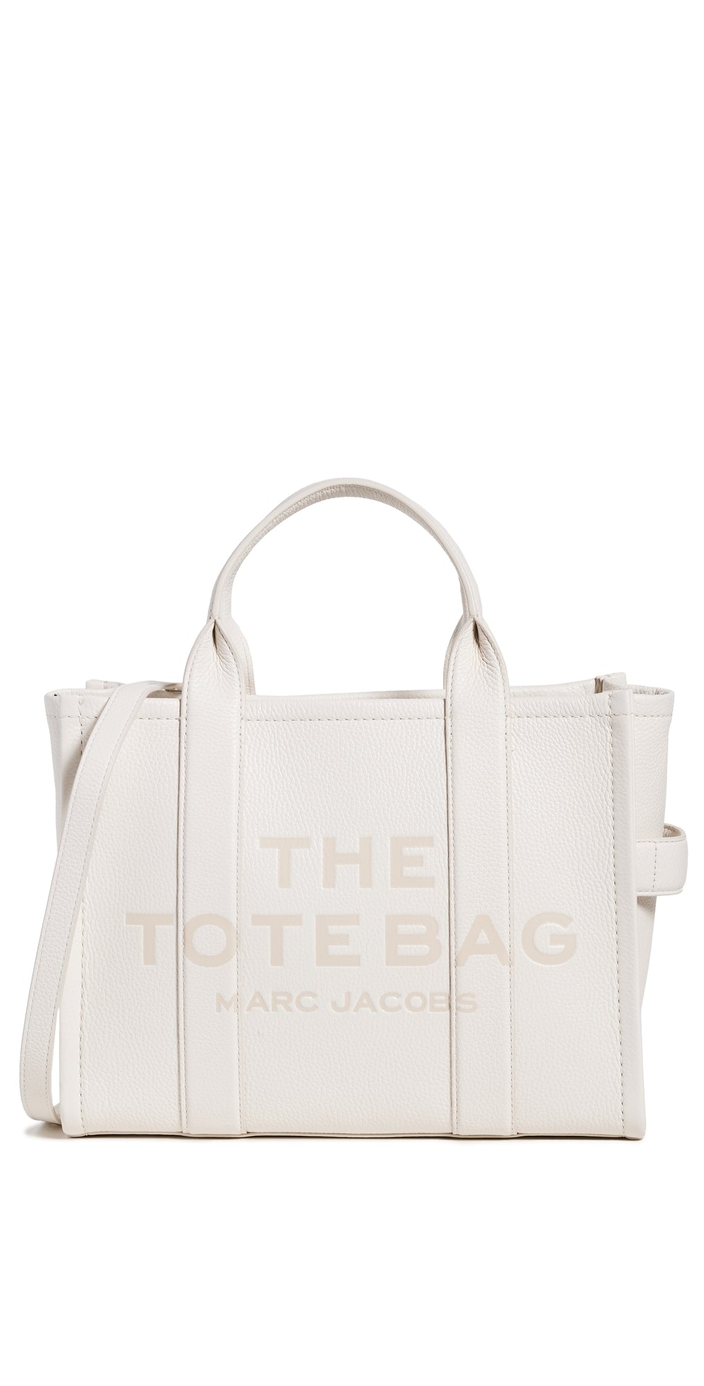 Marc Jacobs The Leather Medium Tote Bag Cotton/Silver One Size