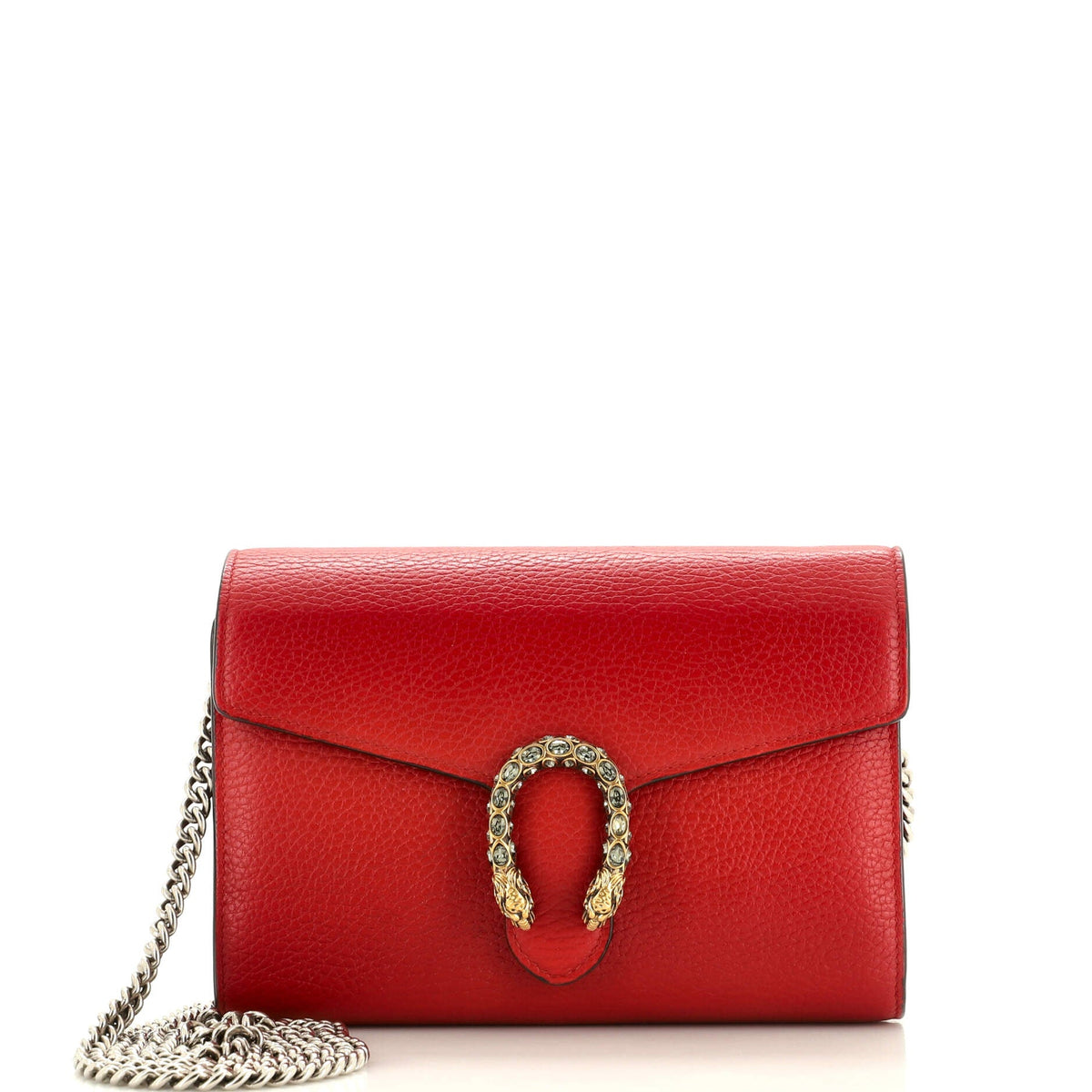 Gucci GUCCI Dionysus Chain Wallet Leather with Embellished Detail Small