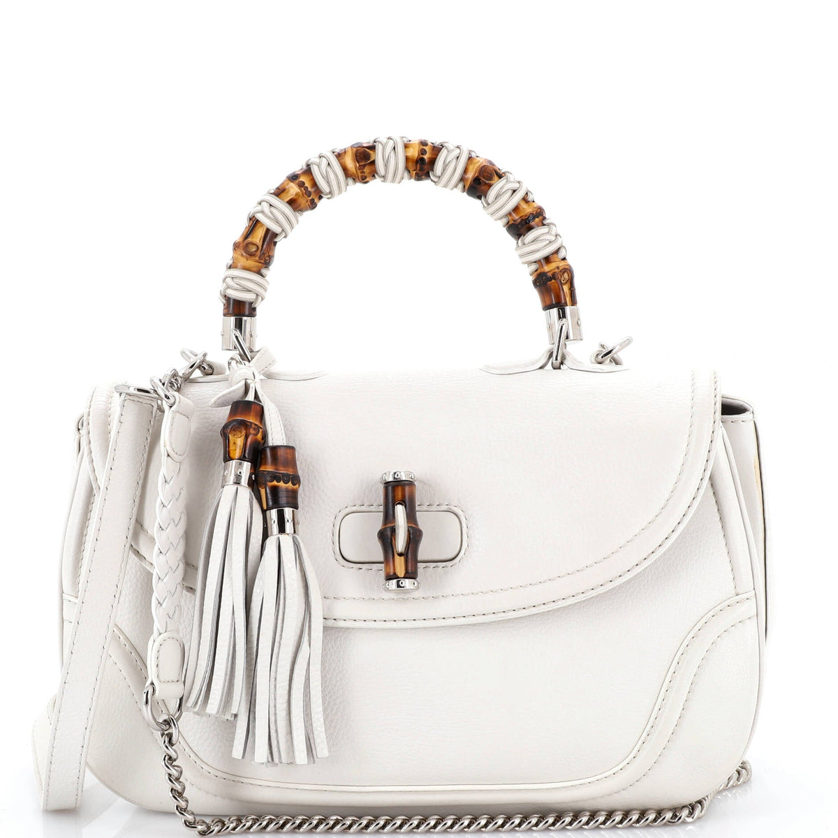 Gucci GUCCI New Bamboo 1921 Top Handle Bag Leather Large