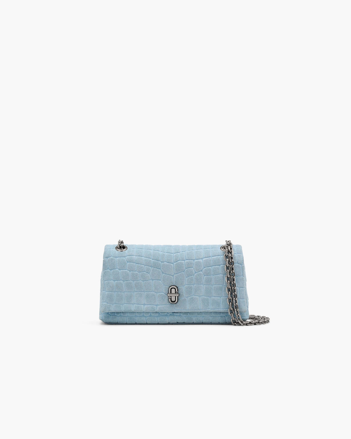 Marc Jacobs Marc Jacobs The Croc Dual Chain Mini Bag in Blue Mist