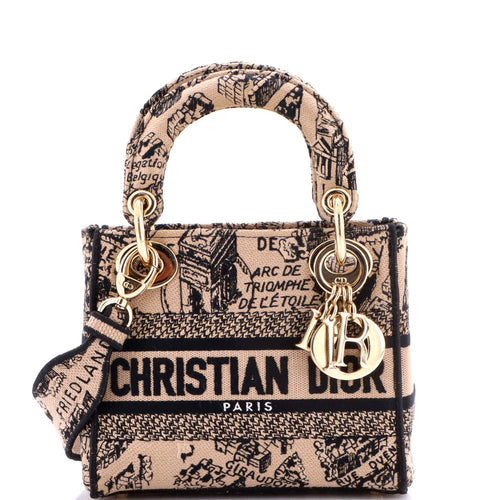 Lady D-Lite Bag Embroidered Canvas Mini