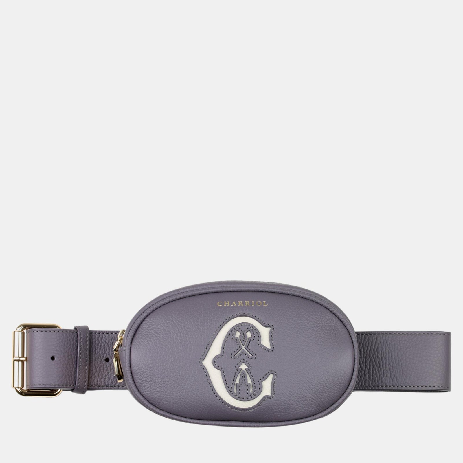 Charriol Storm Grey Leather MARIE OLGA Belt Bag