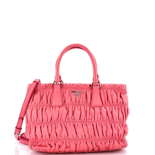 PRADA Gaufre Convertible Tote Nappa Leather Small