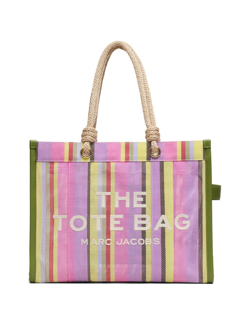 Marc Jacobs Babe Top Handle Striped Canvas Tote Bag - Pink