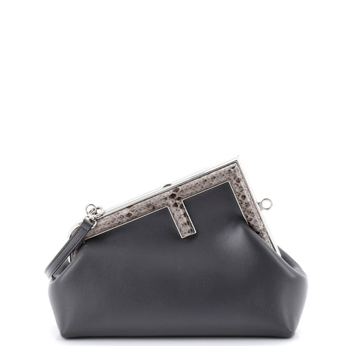 FENDI First Bag Leather with Python Small