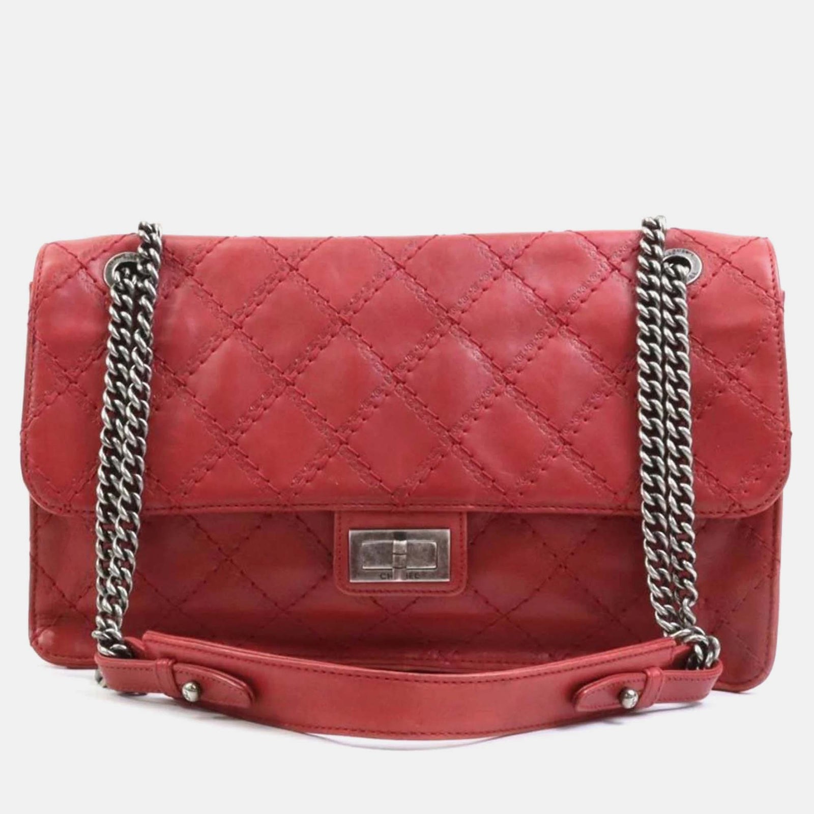 Chanel Rote CC Crave-Umhängetasche aus Leder